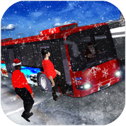 圣诞晚会巴士模拟3 d 旅游滑雪胜地icon
