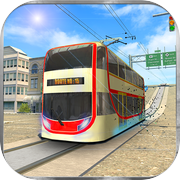 在市内驾驶有轨电车和乘坐城市列车icon