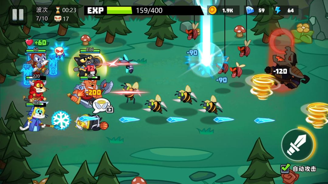 猫咪勇士冒险游戏截图