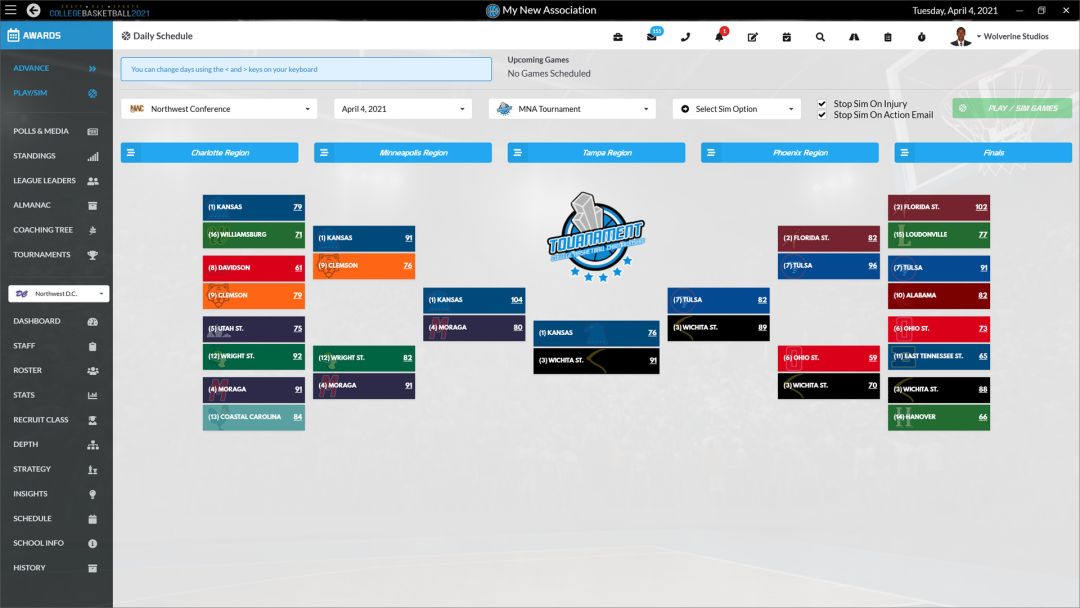 Draft Day Sports: College Basketball 2021游戏截图