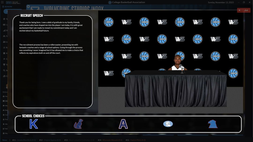 Draft Day Sports: College Basketball 2024游戏截图