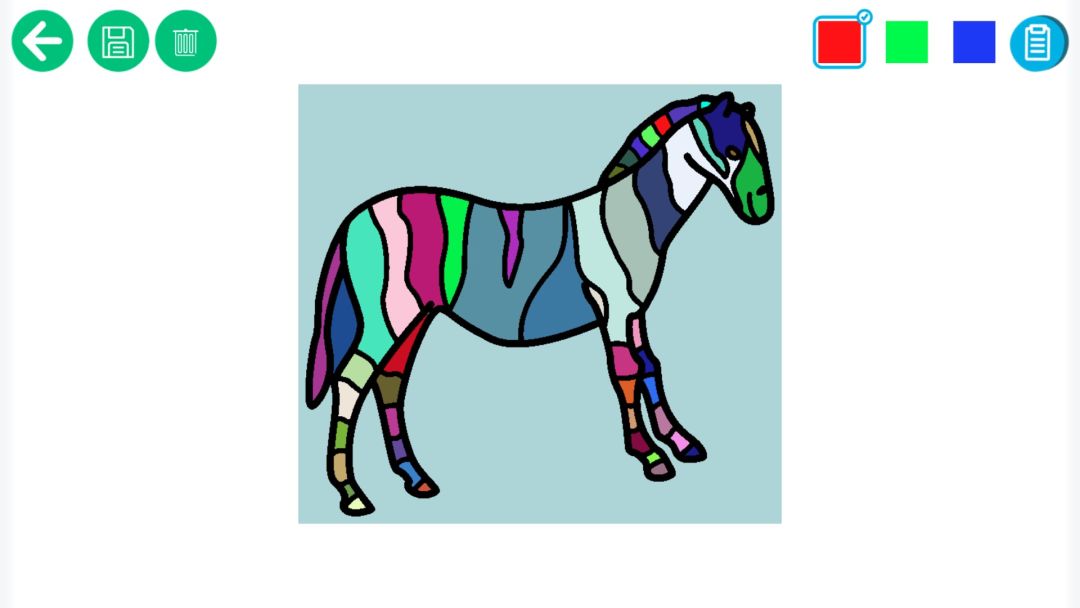 儿童动物填色画画游戏截图