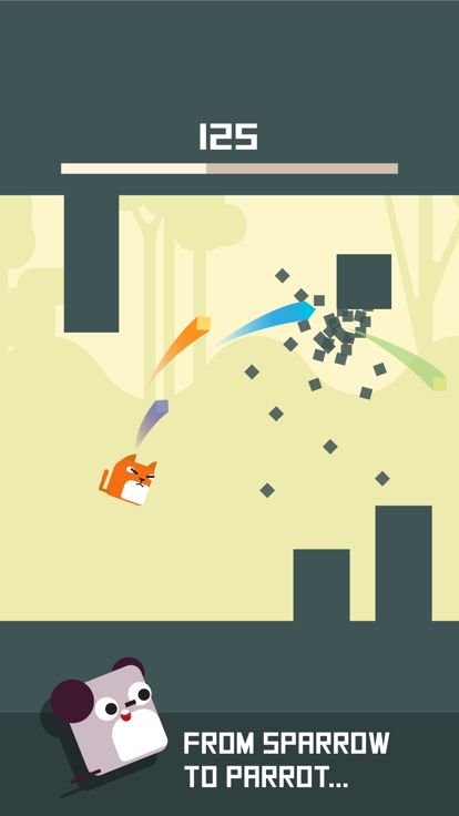 Square Bird Watch - Block Jump游戏截图