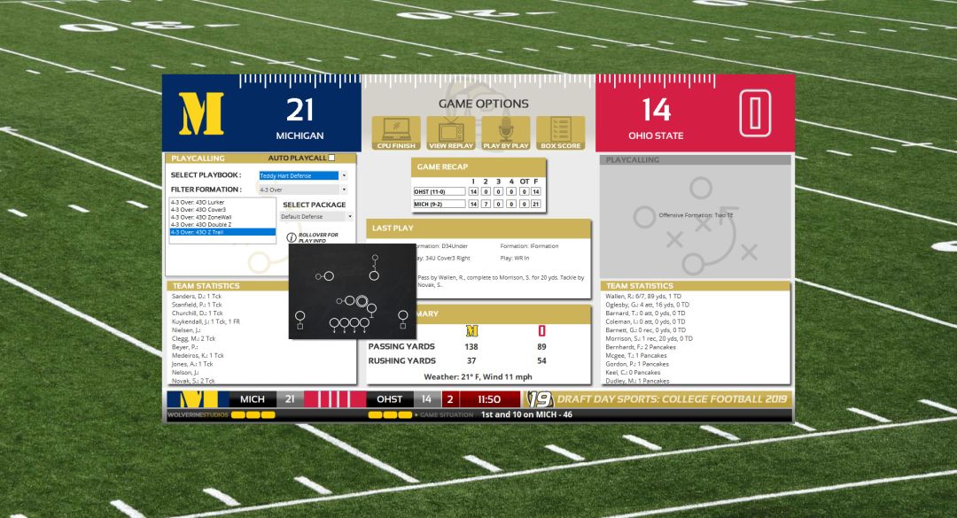 Draft Day Sports: College Football 2019游戏截图