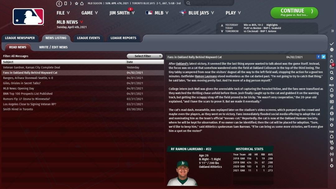 Out of the Park Baseball 22游戏截图