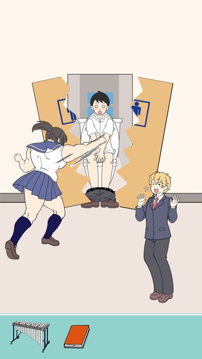 肌肉女孩想保护伦先生。游戏截图