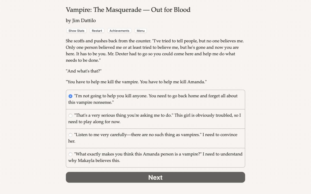 Vampire: The Masquerade — Out for Blood游戏截图