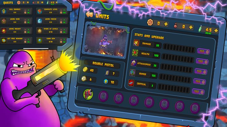 Fight Grimaceshake vs Zombies游戏截图