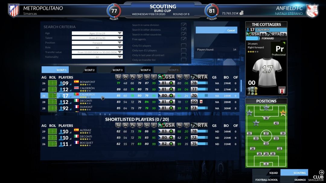 Football Club Simulator - FCS #21游戏截图