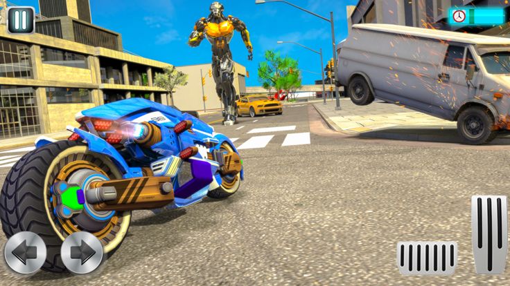 飞行机器人战争:Tron自行车3D游戏截图