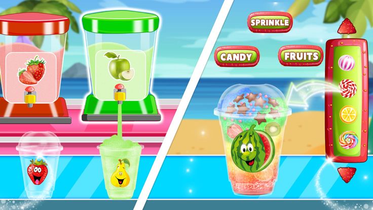 彩虹泥冰卷机游戏截图