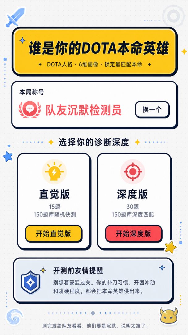 谁是你的DOTA本命英雄游戏截图