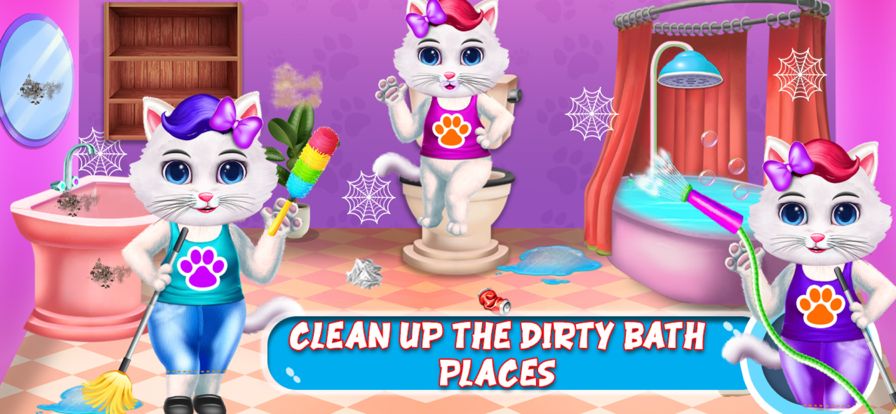 Kitty House Cleanup & Decorate游戏截图