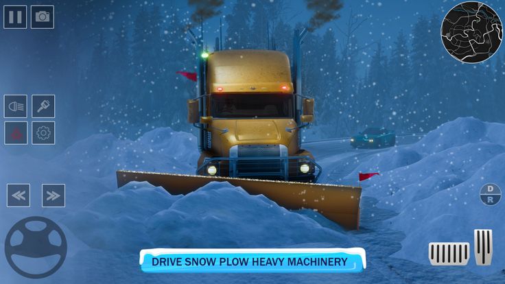 重型挖掘机雪犁模拟游戏截图