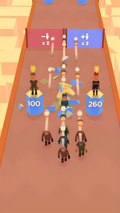 Idle Merge Angry Runner Guys游戏截图