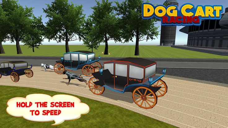 Dog Cart Race : sled dog race by driving  wagons游戏截图