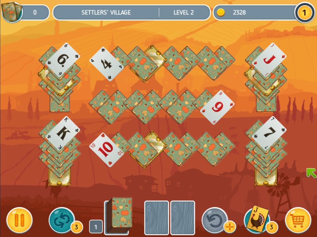Solitaire Match 2 Cards. Thanksgiving Day游戏截图