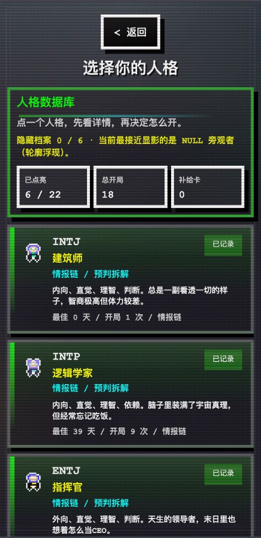 16人格生存日记游戏截图