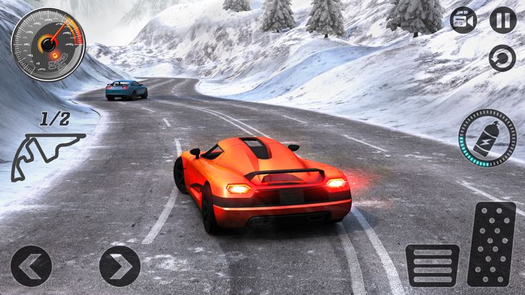 Fast Racing Car Simulator 3D - Winter Race 2017游戏截图