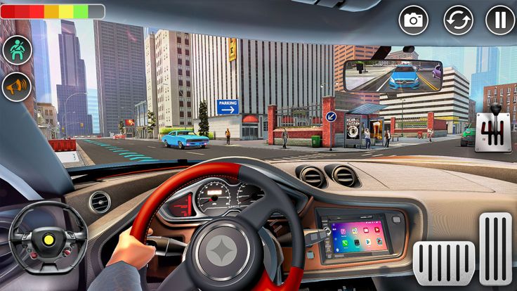 汽车驾驶学校和汽车模拟器游戏: 真实交通路标大师开车汽车游戏游戏截图