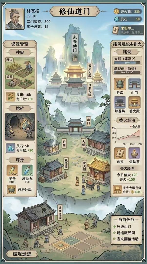 修仙道门模拟器游戏截图