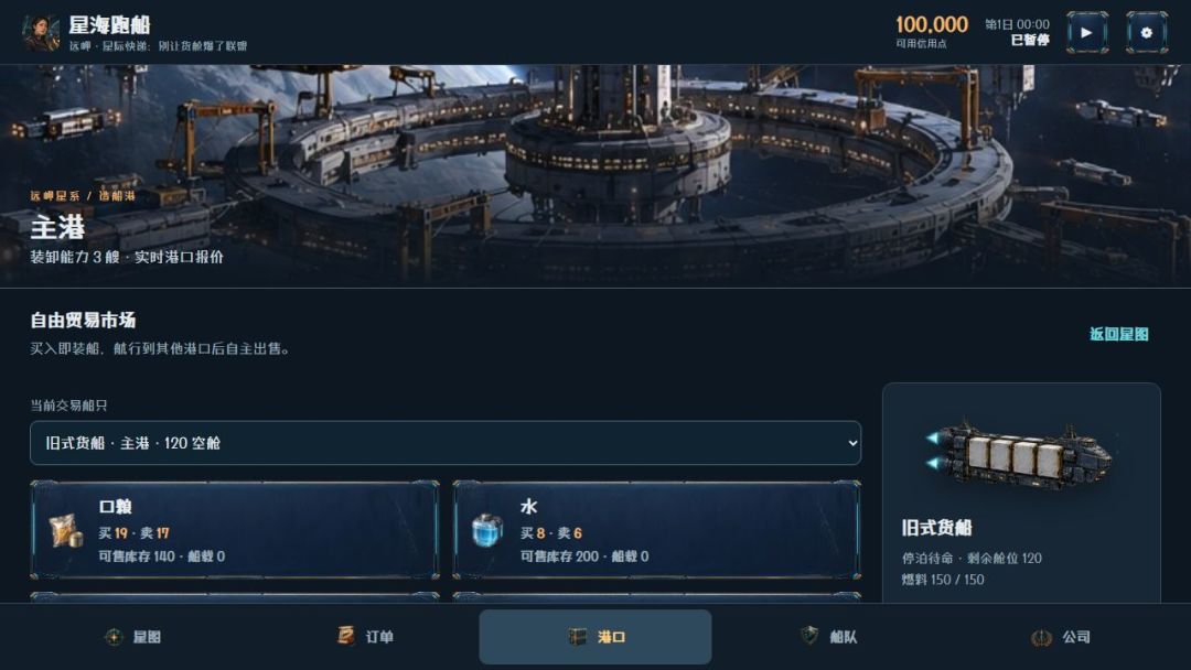 星海跑船:开局一条破货船游戏截图