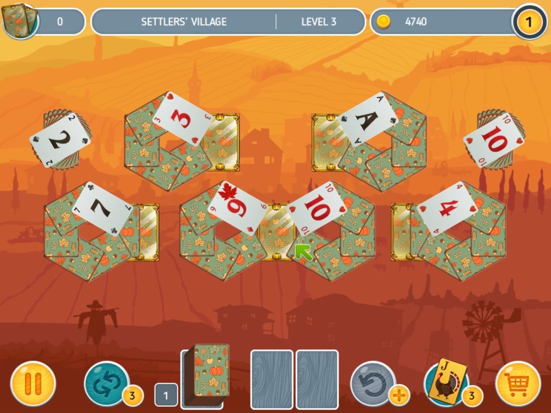 Solitaire Match 2 Cards. Thanksgiving Day游戏截图