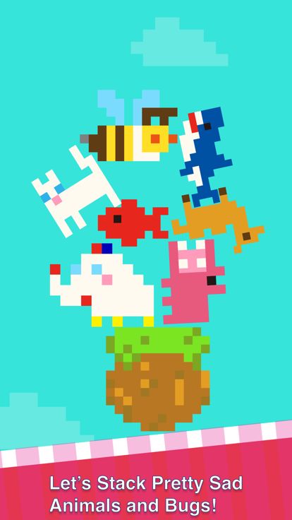 Pretty Sad Animal Tower Stack游戏截图