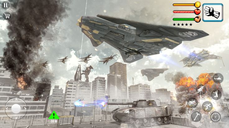 飞行机器人汽车改造游戏截图