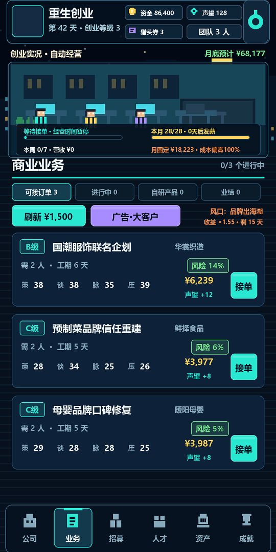 重生创业:从小小工作室开始游戏截图