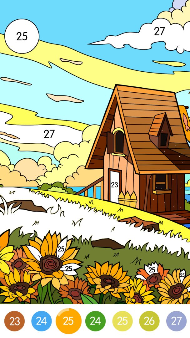 涂色花园游戏截图