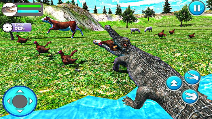 Crocodile Attack Wild Sim Game游戏截图