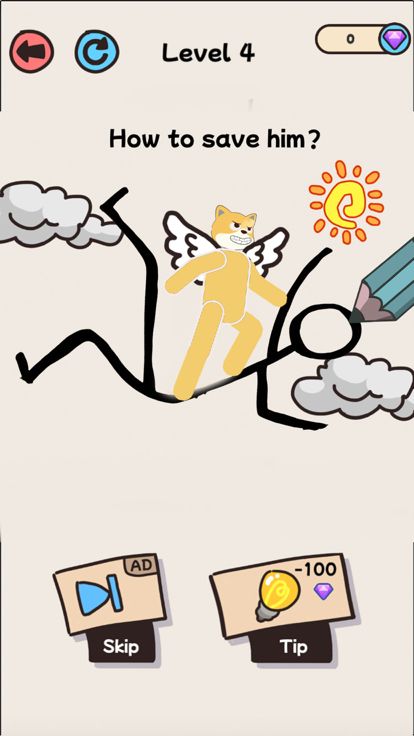 画线救救火柴人 : 火柴人 - 全民烧脑新版游戏截图