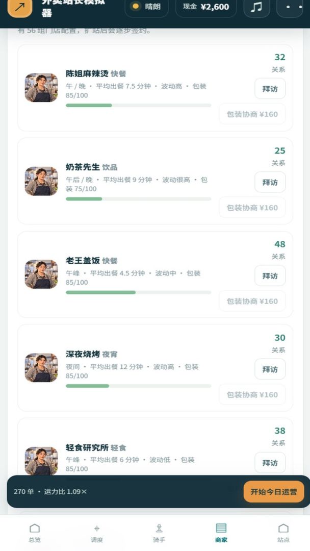 外卖站长模拟器游戏截图