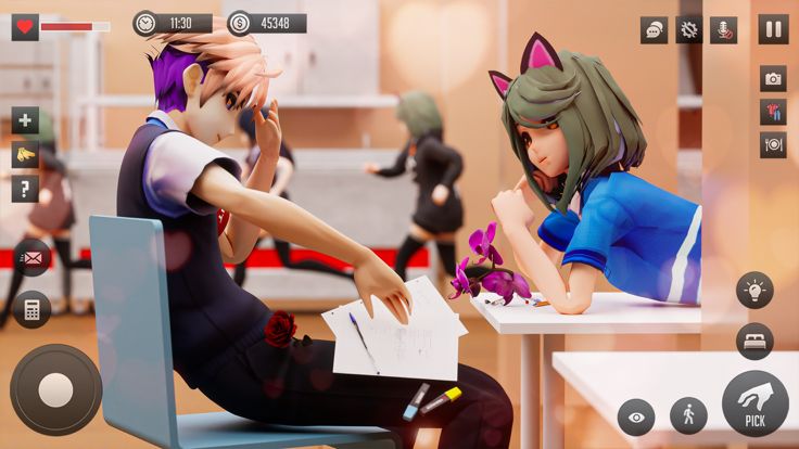 动漫女孩爱情故事模拟器 : 朋友约会生活游戏截图