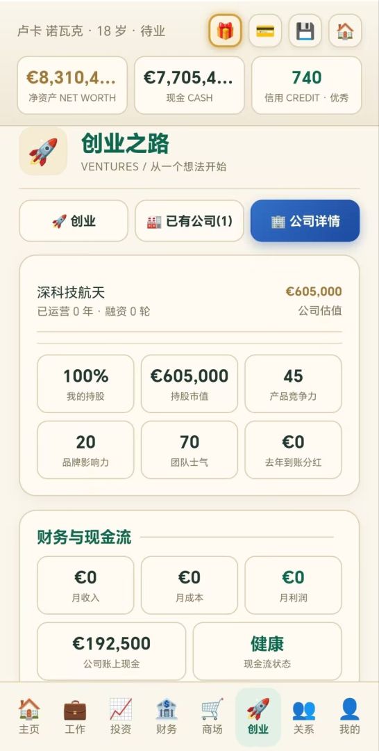 欧洲人生模拟器游戏截图