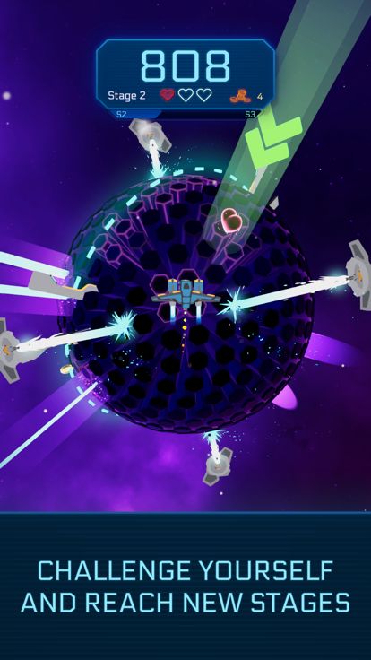 Galaxy Swirl: Hexa Endless Run游戏截图