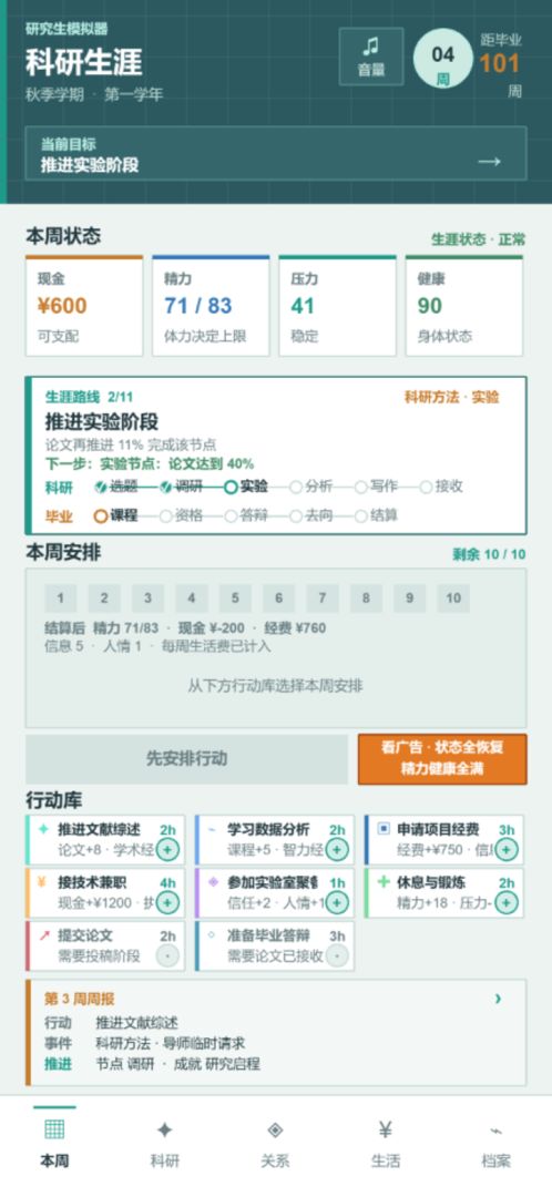 科研人生：我太想进步了游戏截图