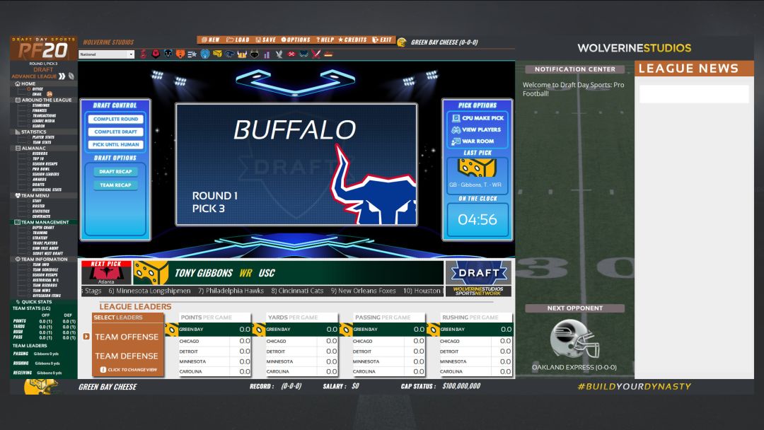 Draft Day Sports: Pro Football 2020游戏截图