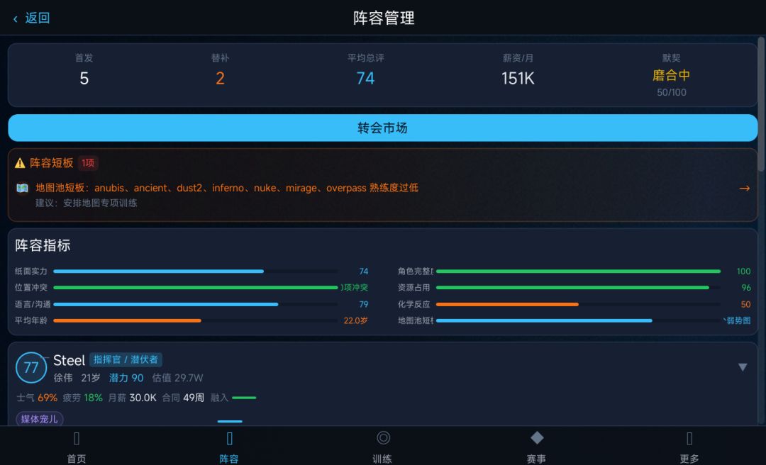 SC 电竞经理游戏截图