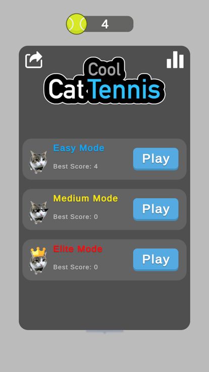 Cool Cat Tennis游戏截图
