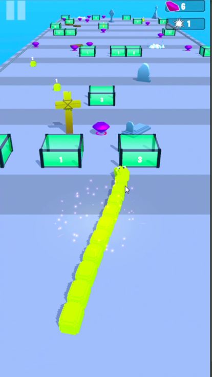 Snake Train vs Blocks Run游戏截图