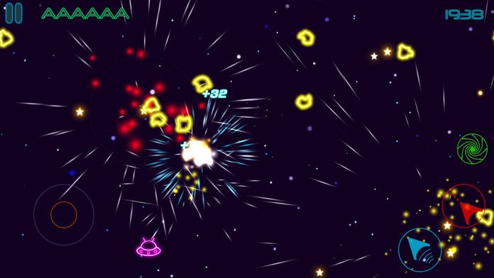 Glow Asteroids Shooter游戏截图