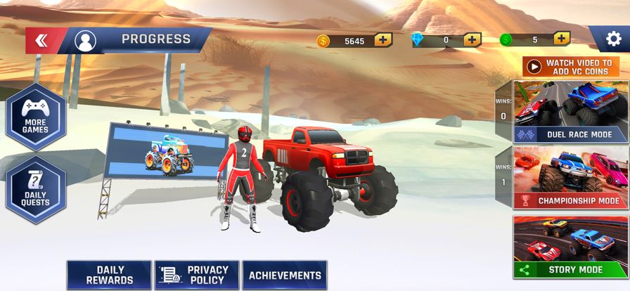 Mini Race 3D - Monster Trucks游戏截图