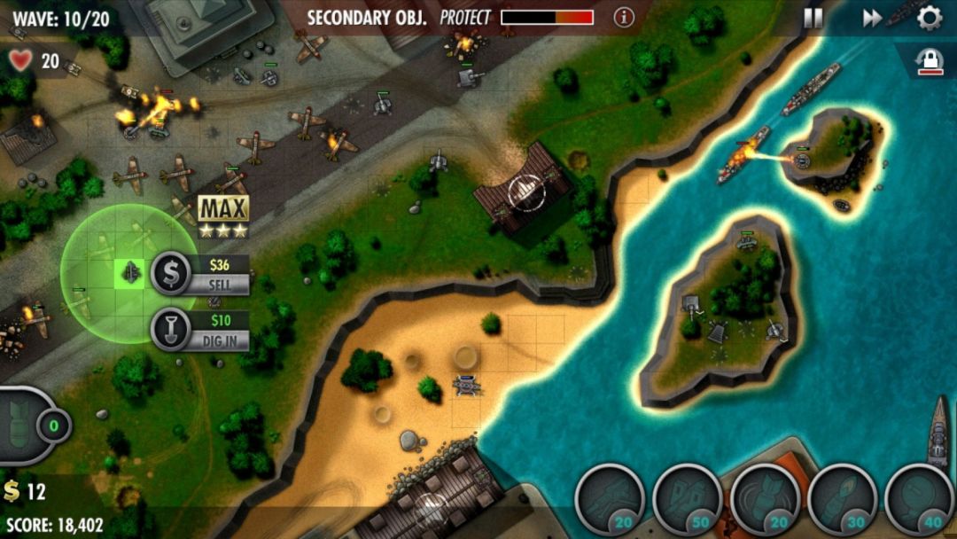 iBomber Defense Pacific游戏截图