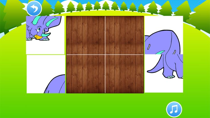 恐龙世界拼图 - 儿童游戏免费3岁-6岁、宝宝游戏免费巴士大全、恐龙乐园游戏游戏截图