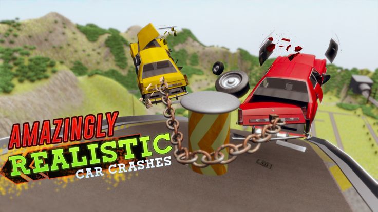 Chained Car Crash Beam Driving游戏截图