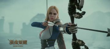 夏日浴场清凉Cosplay《猎魂觉醒》小姐姐实力演绎洛琳