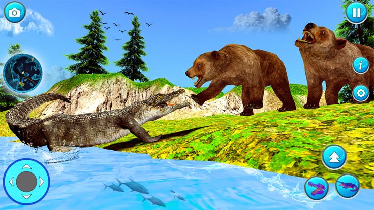 Crocodile Attack Wild Sim Game游戏截图