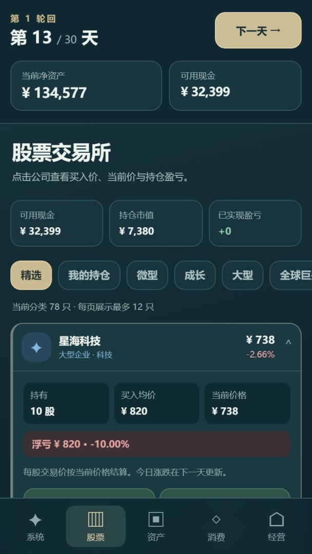 重生:命运股东游戏截图